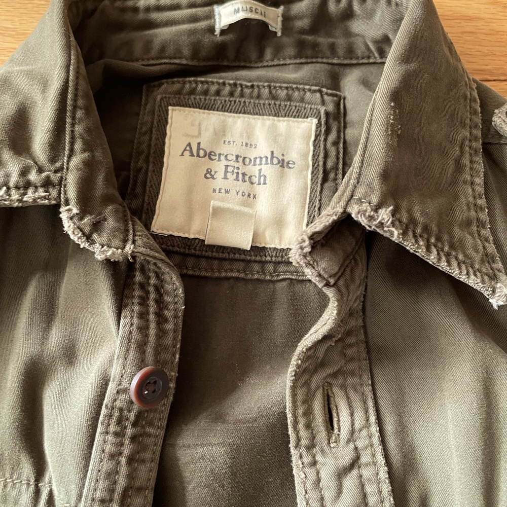 Abercrombie & Fitch Olive Green Military Jacket